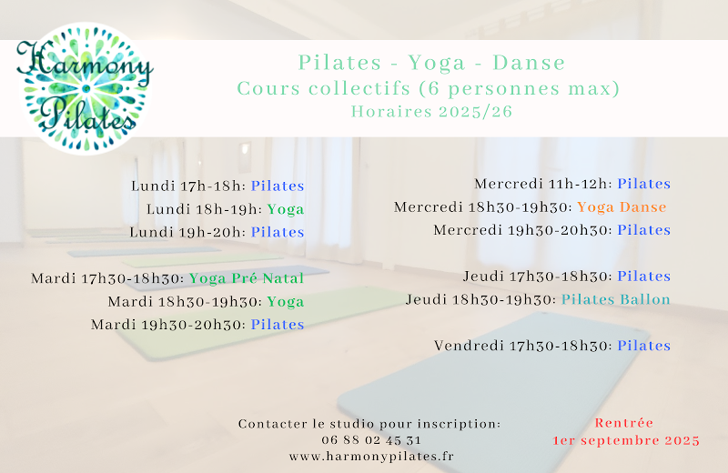 Studio pilates Harmony Pilates - Cours de Yoga, Pilates, Yoga-Danse - La Seyne Sur Mer et en Visio