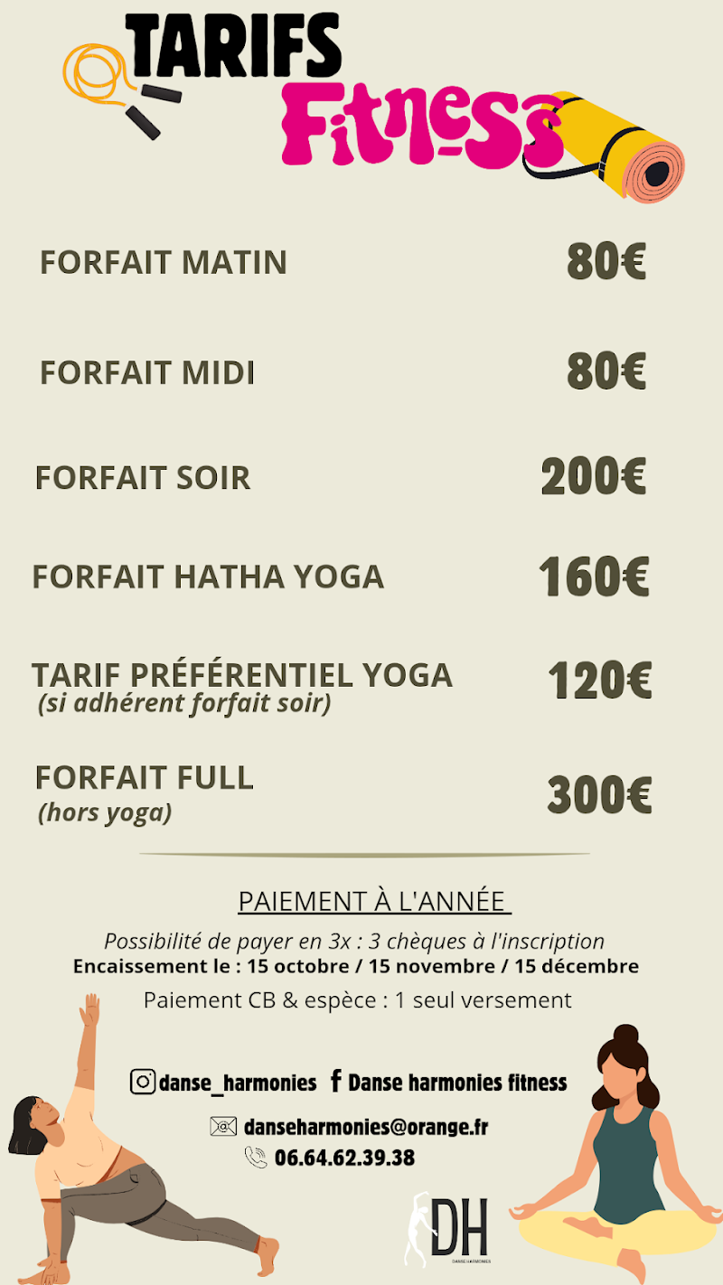 Studio pilates Danse Harmonies - danse fitness & yoga